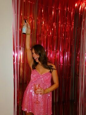 Pink Sparkly Mini Dress Size XS Show Me Your Mumu